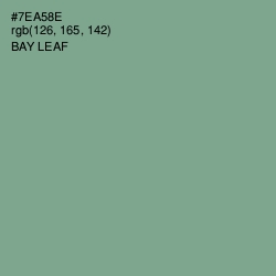 #7EA58E - Bay Leaf Color Image
